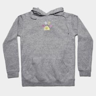 Colorful doodle paw prints symbol Hoodie